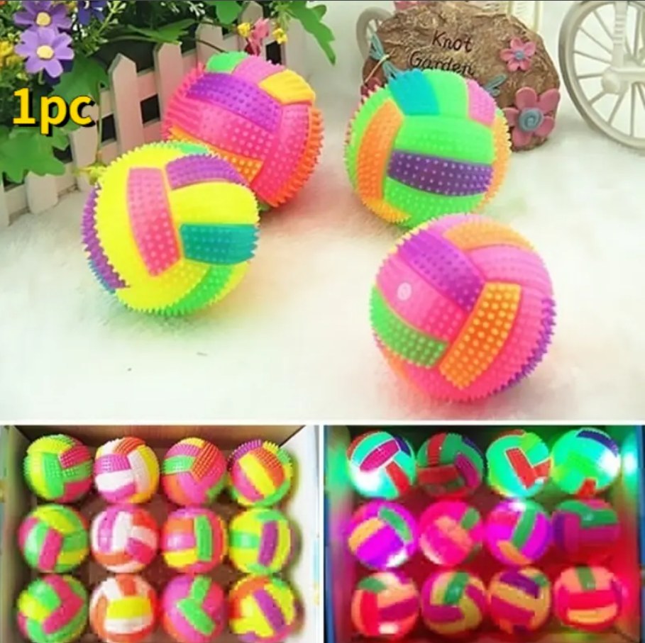 Glowing Spiky Dog Ball – Battery-Powered Chew & Dental Care Toy for Interactive Play