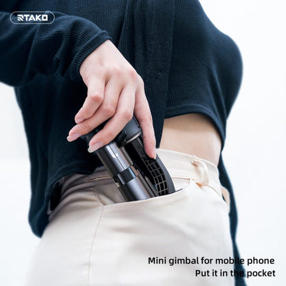 Rtako L08 Mini Anti-shake Electric Gimbal Stabilizer - Ultra-Compact Design: Lightweight and easy to carry, making it ideal for travel and daily use