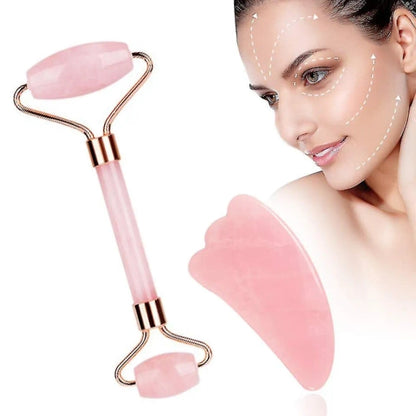 Facial Rollers Face Lifting Tool Massager Rose Quartz Roller Slimming Natural Jade Facial Massager