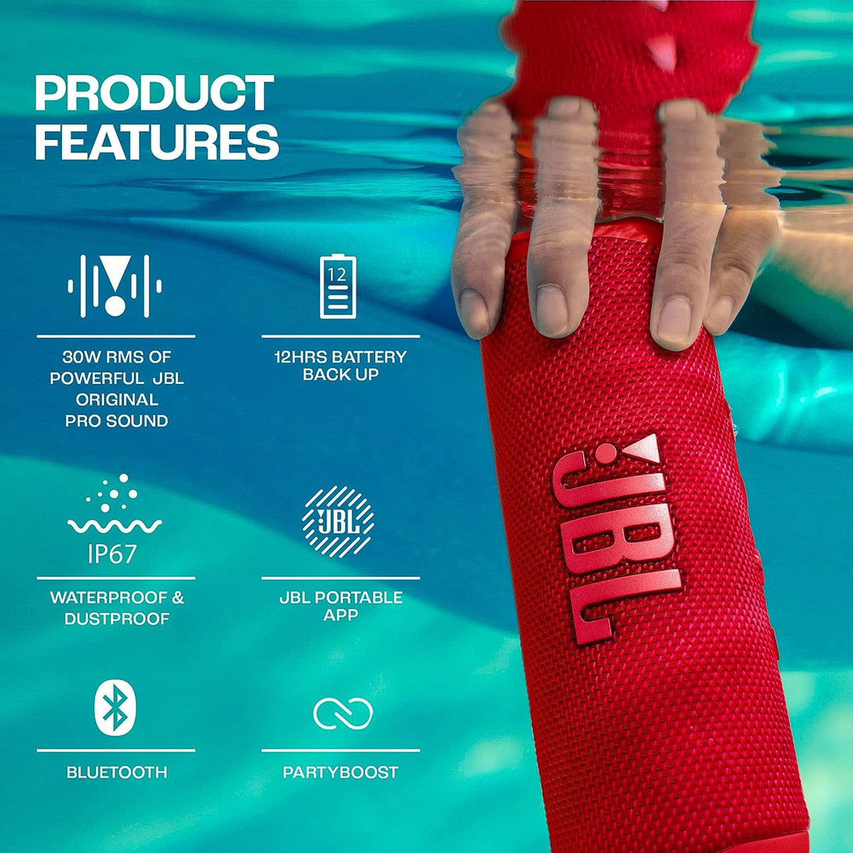 Original JBL Flip 6 Portable Bluetooth Speaker