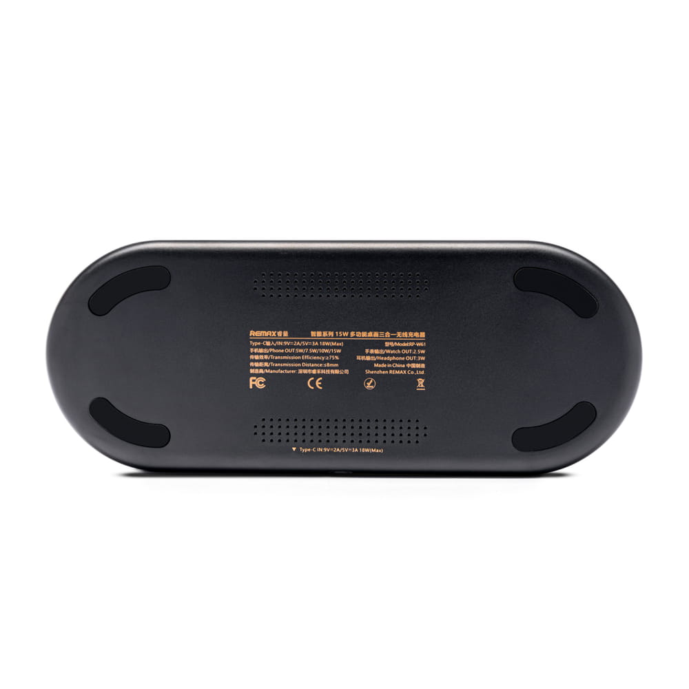 Remax 15W Multifunctional 3-in-1 Wireless Charger RP-W61 For Mobile , Smart Watch