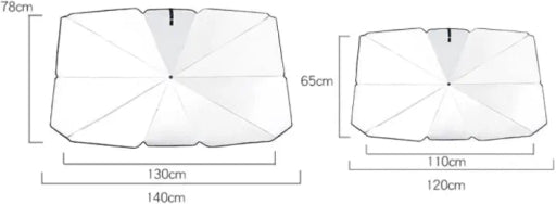 Car Sun Shade Parasol, Windshield, Foldable, Easy Installation, Easy Storage