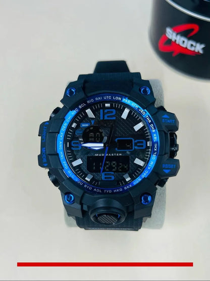 Sport Brand Men Sports Watches Dual Display Analog Digital LED Electronic Quartz Wristwatches