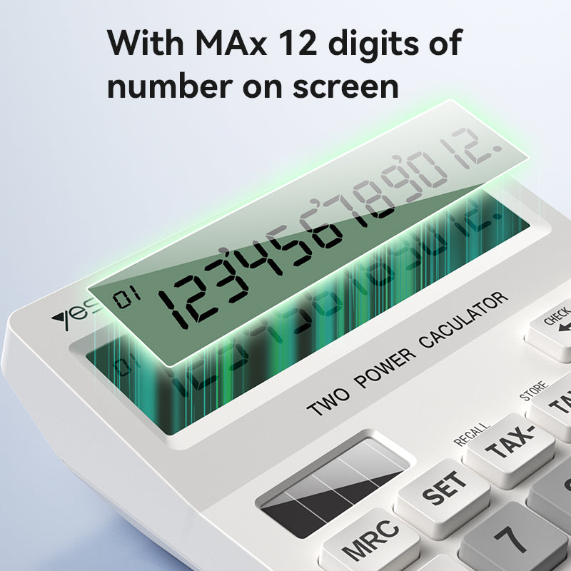 Yesido EC10 Solar Powered 12-Digit Calculator