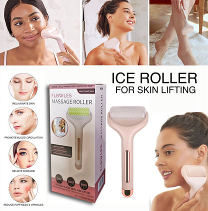 FLBWLES Flbwles Massage Roller Massager for Face Cooling Neck Skin Tightening Roller Brighten Complexion and Reduce Anti- Wrinkles Facial Skin Lifting, Under Eye Puffiness for Womens face massager