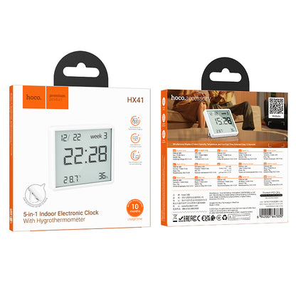 Hoco. Hygrometer Clock, Temperature and Humidity Monitor - HX41