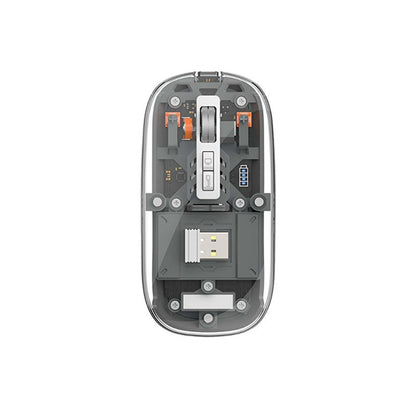 WIWU Crystal Wireless Mouse WM105 Three-mode Rechargeable Mute High Quality Wireless Mouse