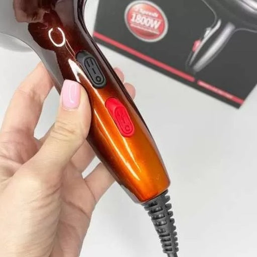 Gemei 1800W Professional Hair Dryer GM-1719, Fast Drying Salon-Quality Blow Dryer