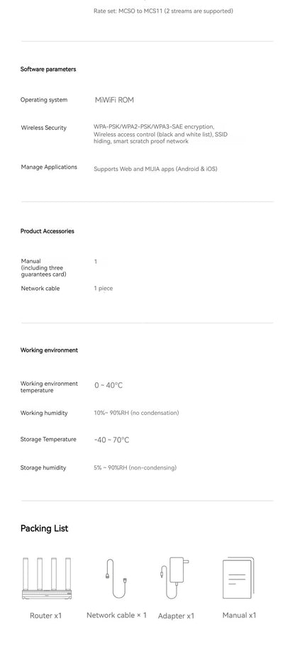 Xiaomi Router AX3000T 2.4G 5G Mesh Technology WiFi 6 Efficient Wall Penetration Children Online Protection WiFi Router Repeater