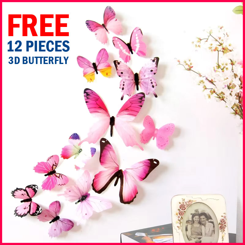 FREE 12 PCS 3D BUTTERFLY WITH Complete Set 109-Piece Premium Blue Balloon Garland Kit for Party Decoration, Unisex Balloon Arch Set for All Ages