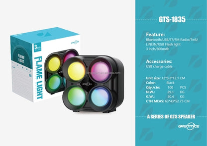 Greentech GTS-1835 Wireless Bluetooth Speaker Rgb - Mini Wireless Portable Bluetooth Speaker
