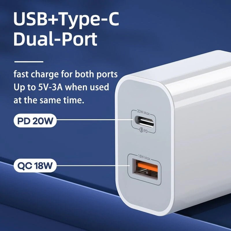 Remax RP-U68 Speed Core Series 20W PD+QC Fast Charge Travel Adapter
