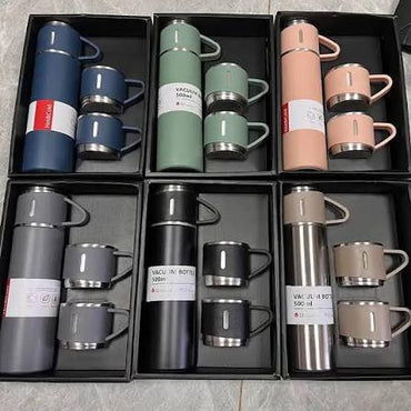 Vacuum Flask 500Ml Stainless Steel 3 Cup with Gift Box New Arrivals