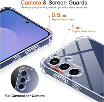 Clear Case for Samsung Galaxy S25 FE 5G (Not for Samsung Galaxy S25), Ultra Transparent Shockproof Silicone Protective Case with Reinforced Corners Clear Thin Soft TPU Bumper Cover