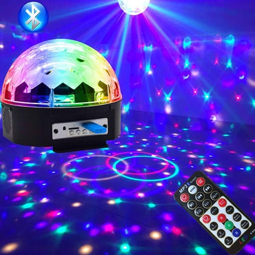 Crystal Magic Ball LED Light USB and Bluetooth Pendrive Remote for Disco Party, Stage Lighting RGB