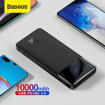 100% Genuine BASEUS Bipow 10000mAh Power Bank Quick Charge Type C