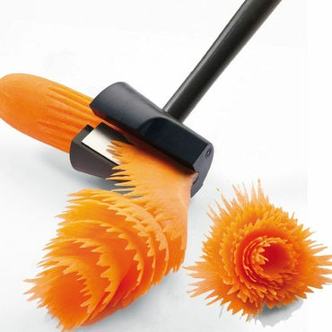 Carrot Curler and Peeler, Vegetable Flower Roller,Vegetable Spiral Cutter,Fruit Carving Tools