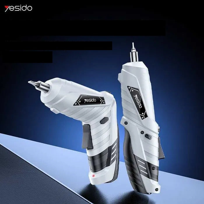 YESIDO EC34 Multifunctional Electric Screwdriver Set Rechargeable Electric Screwdriver Kit, Dual Position Handle with USB Cable, LED Light for Home Office, DIY Tools