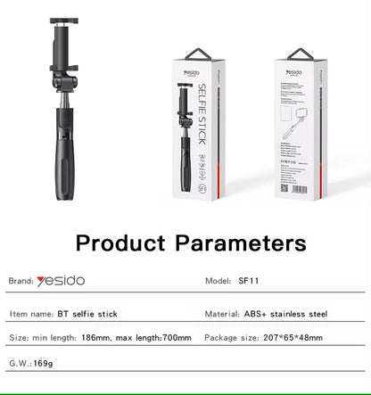 Yesido SF11 Remote Control Wireless Tripod Selfie Stick