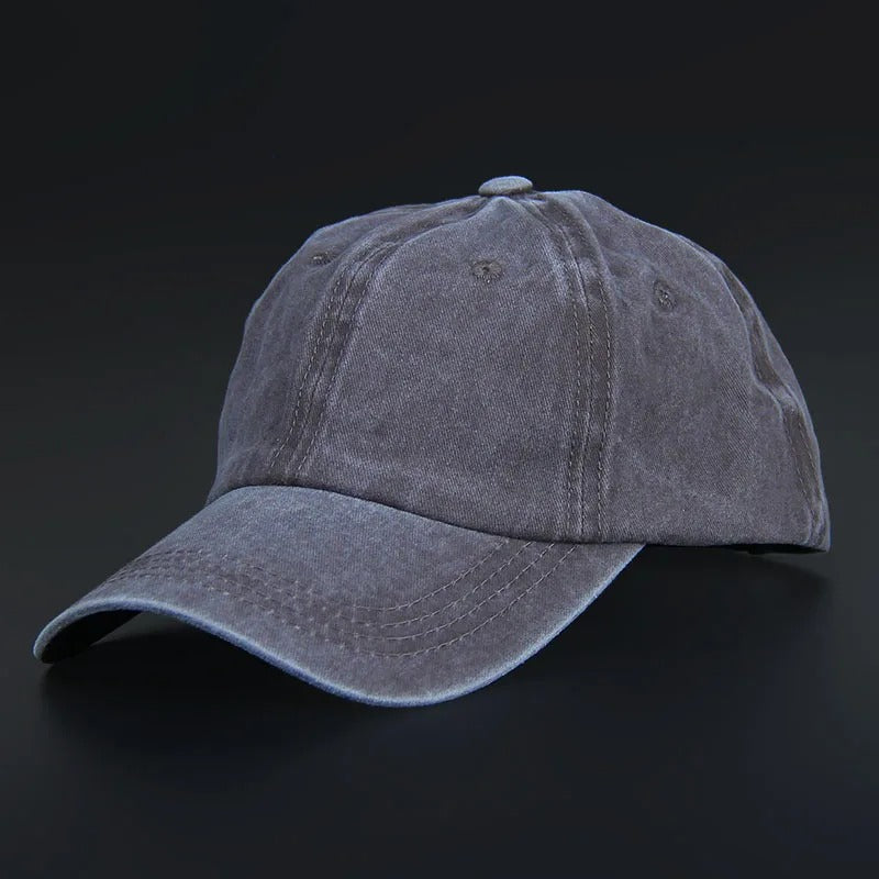 Premium 100% Cotton Solid Color Baseball Cap | Washable Unisex Sport Visor Snapback Hat