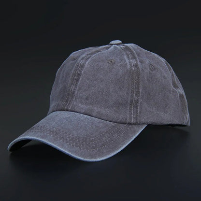 Premium 100% Cotton Solid Color Baseball Cap | Washable Unisex Sport Visor Snapback Hat