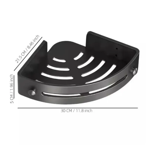 Wall-Mounted ABS Triangle Bathroom Storage Shelf: Waterproof & Punch-Free Corner Rack