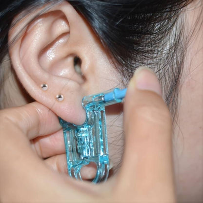 1-Piece Ear Piercing Kit - Durable Steel Ball Studs & Stylish Earrings, Safe Ear Stud Gun with Drill