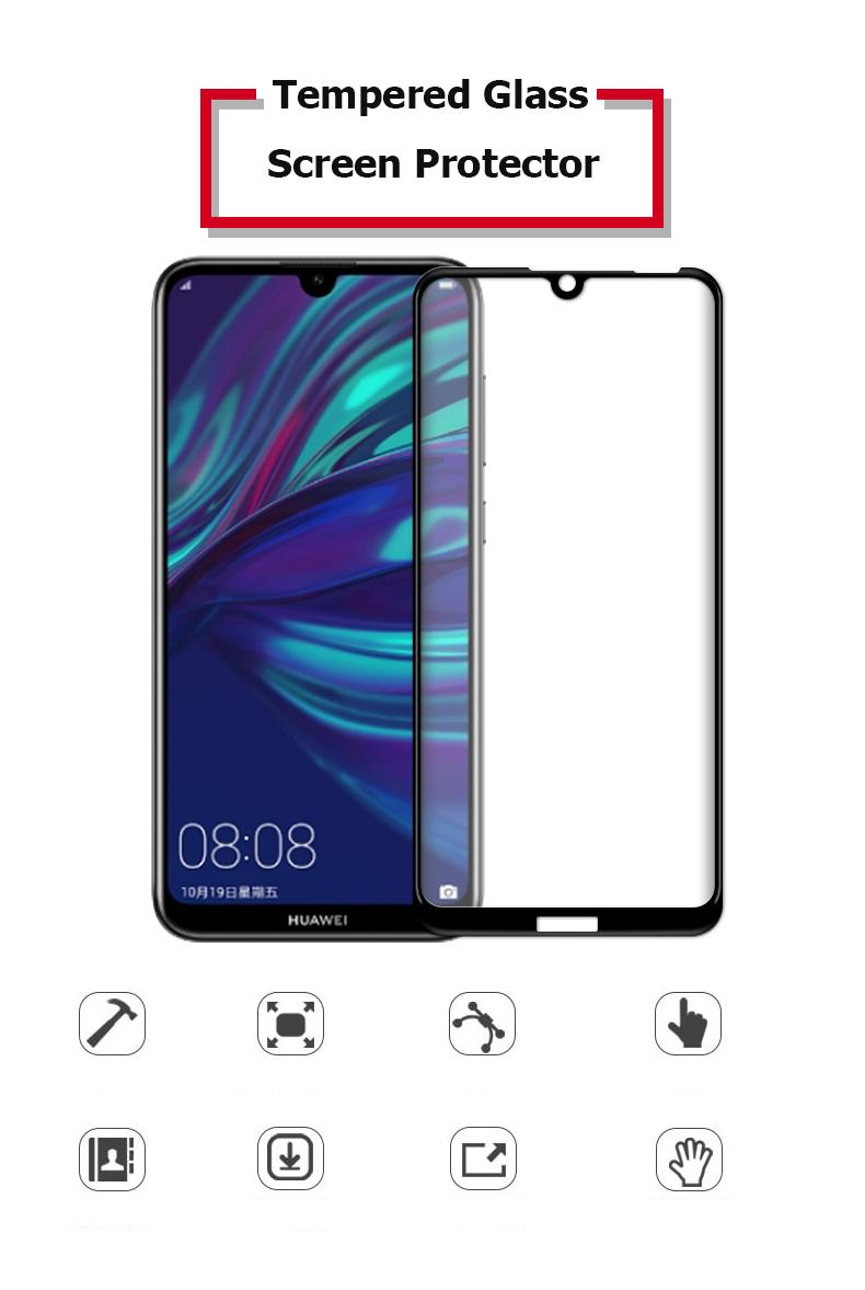 Huawei Y6 Pro 2019 Full Cover Full Glue 5D Tempered Glass Screen Protector