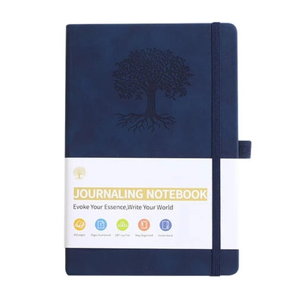 Elastic Strap Journal Notebook Office Work Planner Faux Leather Solid Color Business Notebook