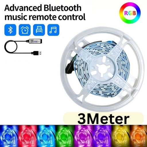 RGB LED Strip Light 2/3/5M, USB Powered with Remote & Bluetooth Control