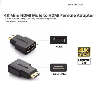 UGreen MINI HDMI MALE TO HDMI FEMALE ADAPTER UGREEN - 20101