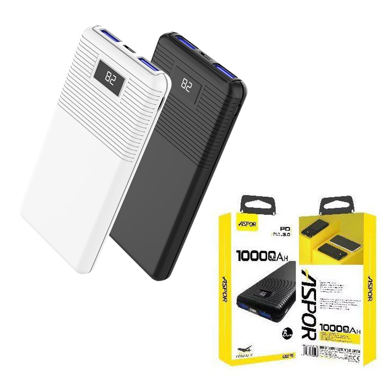 Aspor A322 Fast Charging Power Bank 10000mah Dual USB