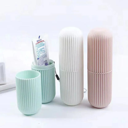 Mouthwash Cup Portable Toothbrush Holder for Travel Camping-Protects & Stores Your Toosthbrush