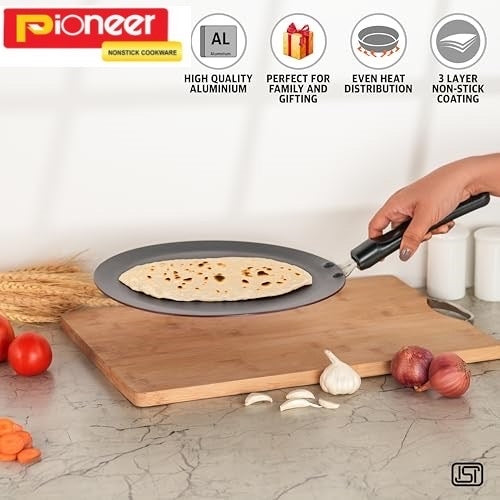Pioneer 30CM Concave Tawa – Premium Non-Stick Roti, Chapati & Dosa Pan for Even Cooking