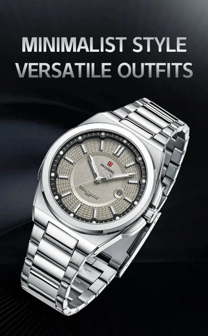 BAISHENG New Watches Original Brand for Men Casual Sport Man Stainless Steel Wristwatch Waterproof