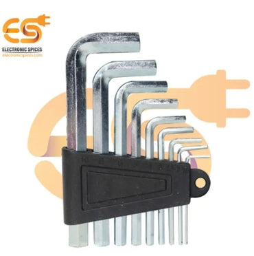 Allen Key Set - 9 Pcs - CRV - Short - Hex - (1.5 -10 Mm)