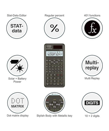 FX-991MS 2Nd Edition Scientific Calculator for College Students, Math Calculator, 401 Functions