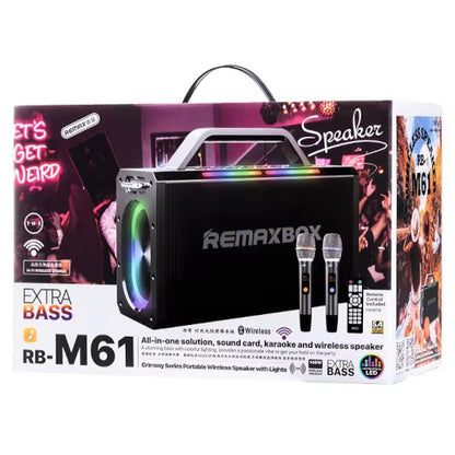 REMAX RB-M61 SPEAKER 5.4 CRIMSOY SERIES PORTABLE WIRELESS SPEAKER WITH LIGHTS (140W)