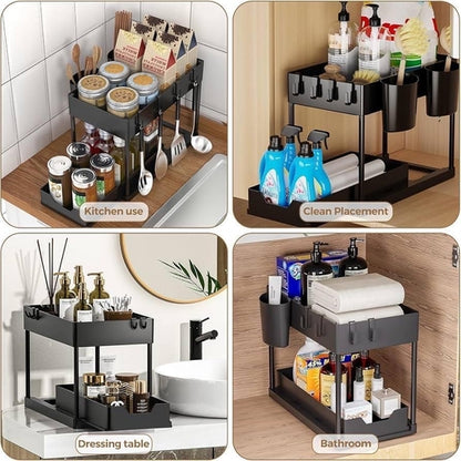 2 Tier Under the Sink Organization