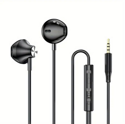 HiFi Wired in-Ear Headphones – USB-C & 3.5Mm, Volume Control & Mic, No Battery Required