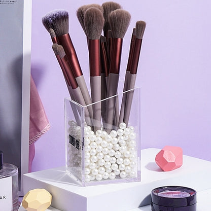 13Pcs Makeup Brush Set with Storage Bag, Soft Bristle Foundation, Eyeshadow, Blush & Highlighter