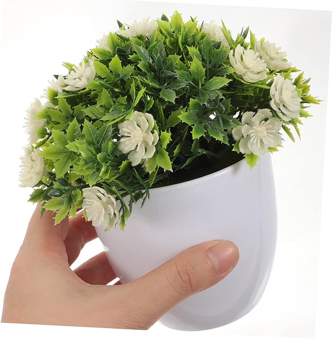 Modern Artificial Flower Potted Plants Decorative with Pot Garden Home Farmhouse Centerpieces Weddin
