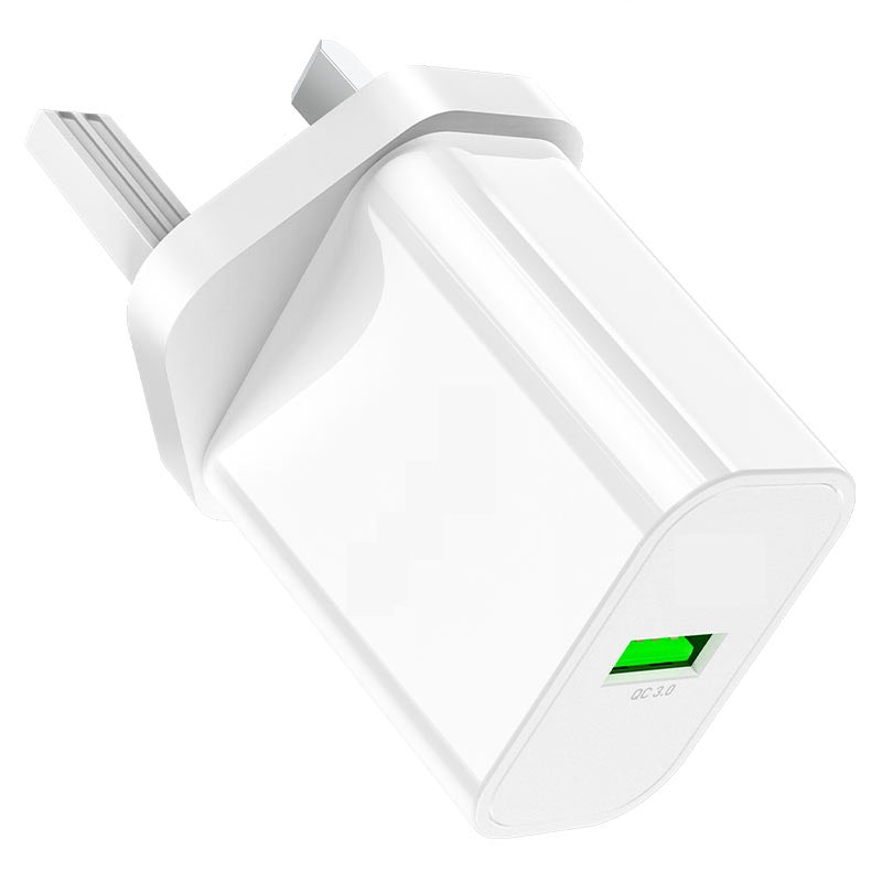 XO Branded 18W UK Plug Charger & Type-C Cable 100cm