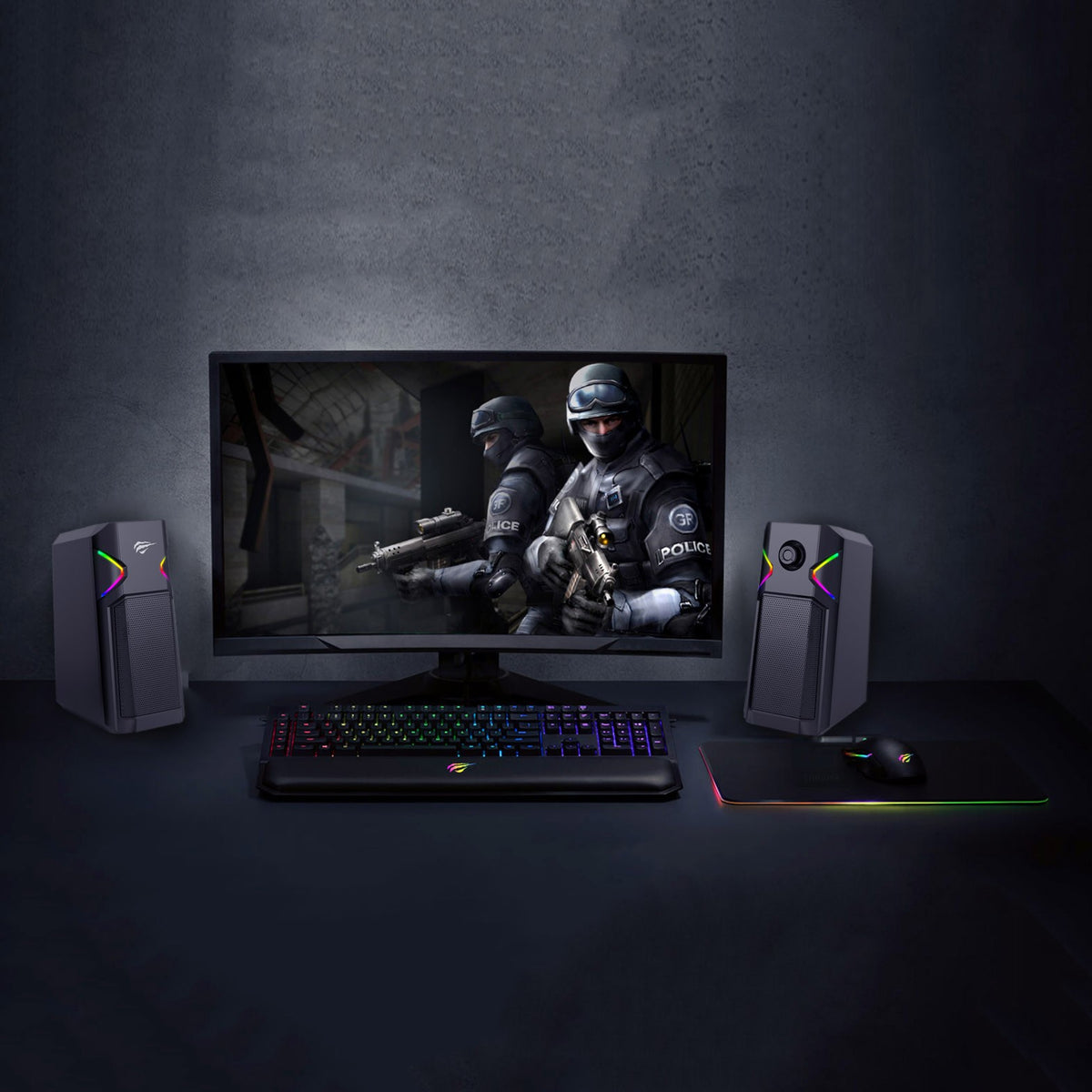 Gamenote HV-SK205 RGB Light Stereo Computer Speaker