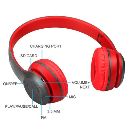 P47 Bluetooth 4.1 Headphone Wireless Headband Earphone Hands Free Music Headset with MF/TF & AUX Por