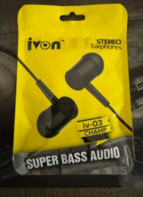 SUPER BASS Wired Earphones with Mic, 3.5Mm Jack, Stereo Handsfree Extra Bass Headset