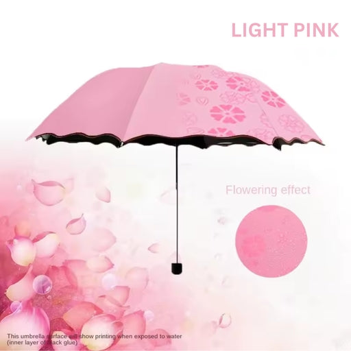 Lightweight Flower-Blooming Parasol with Windproof Features, Sunblock Vinyl, and Stylish Ruffles