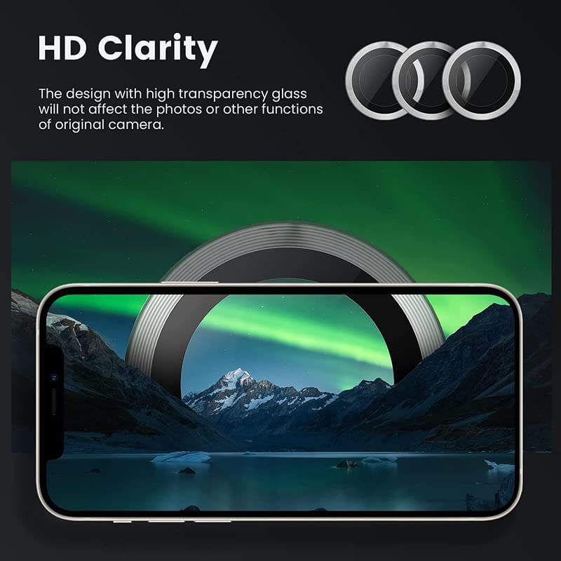 Samsung Galaxy A55 / A35 Camera Ring Lens Protector Protector Back Camera Lens Screen Protector 3D Anti Shock/Anti-Scratch/Clear/Black Camera Tempered Glass