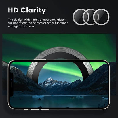 Samsung Galaxy A55 / A35 Camera Ring Lens Protector Protector Back Camera Lens Screen Protector 3D Anti Shock/Anti-Scratch/Clear/Black Camera Tempered Glass