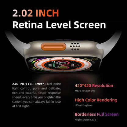 New 2026 HW8 ULTRA 2.02 Inch Smart Watch - Fitness Bracelet Heart Rate Monitor D13 Multi Sport Mode